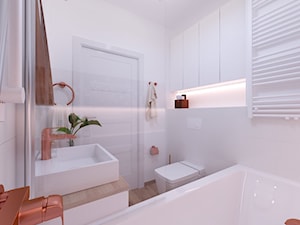 łazienka z armaturą w kolorze różowego złota - zdjęcie od Michał Ślusarczyk