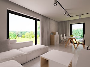 salon w bieli, cegle drewnie - zdjęcie od Michał Ślusarczyk