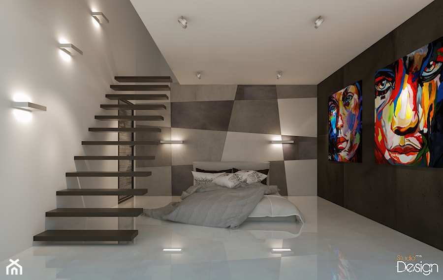 projekt aranżacji sypialni w stylu minimalistycznym - zdjęcie od Michał Ślusarczyk