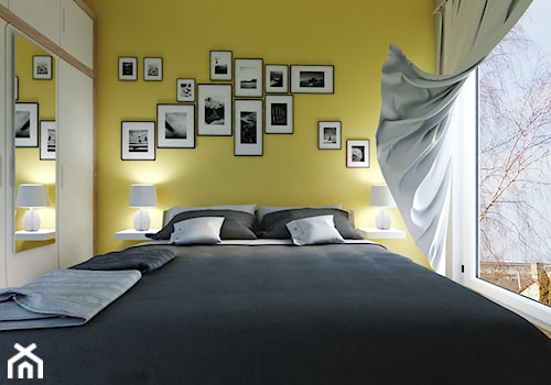 yellow-grey bedroom - zdjęcie od Michał Ślusarczyk