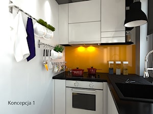 Kawalerka 24 m2 - Kuchnia, styl nowoczesny - zdjęcie od Michał Ślusarczyk