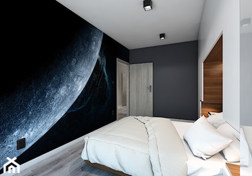 sypialnia z foto tapetą - zdjęcie od Michał Ślusarczyk