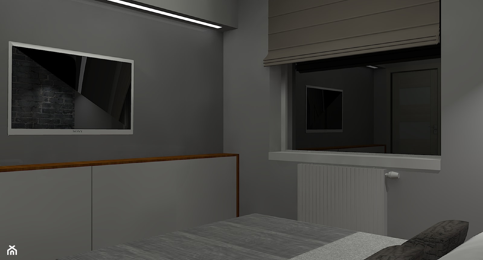 sypialnia w stylu industrialnym - zdjęcie od Dekomania Studio - Homebook