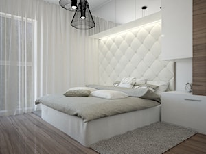 Sypialnia w stylu modern glamour - Średnia biała sypialnia, styl glamour - zdjęcie od MOUD Joanna Swatek