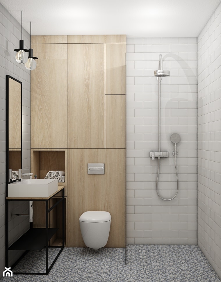 Mała łazienka w domu jednorodzinnym. - zdjęcie od MOUD Joanna Swatek - Homebook
