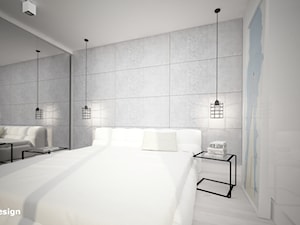 APARTAMENT W KRAKOWIE - Mała biała sypialnia, styl skandynawski - zdjęcie od kilandesign