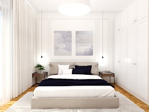 Mieszkanie w okolicy Debicy - Średnia biała sypialnia, styl skandynawski - zdjęcie od looma