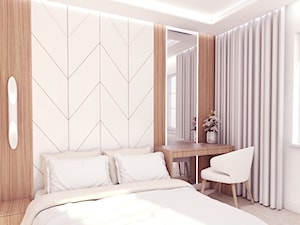 Mieszkanie w Dębicy - Średnia biała sypialnia, styl nowoczesny - zdjęcie od looma