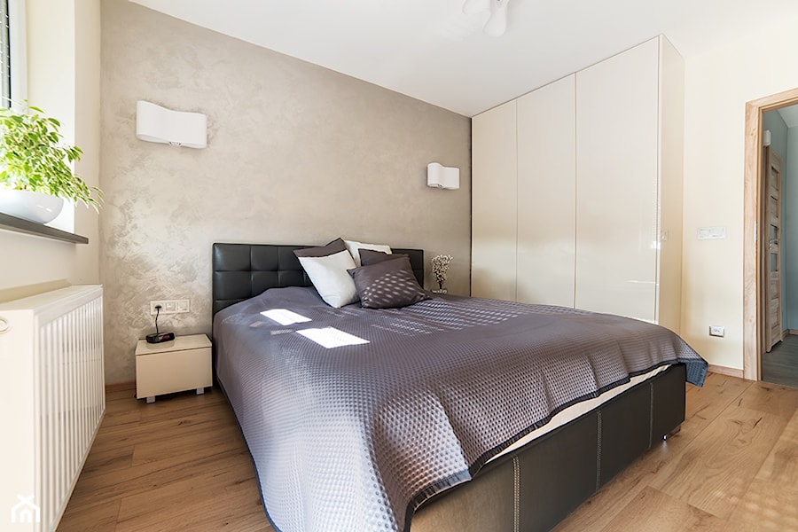 Mieszkanie Legnica realizacja - Średnia szara sypialnia, styl tradycyjny - zdjęcie od Niebudek Interior Design Agnieszka Niebudek