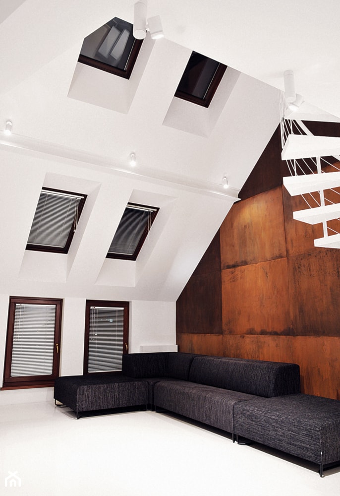 Corten White - Salon, styl minimalistyczny - zdjęcie od Bidermann Design