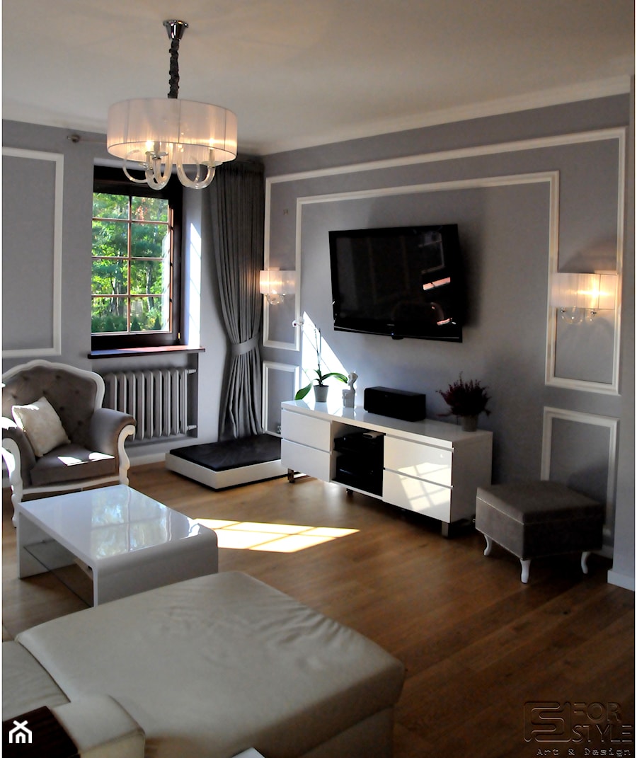 Dom w Izabelinie - Salon, styl prowansalski - zdjęcie od 4-style Studio Projektowe