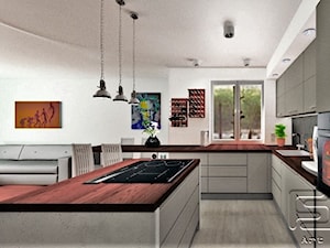 Kuchnia w szarościach -Bemowo - Kuchnia, styl nowoczesny - zdjęcie od 4-style Studio Projektowe