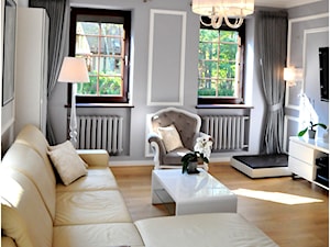 Dom w Izabelinie - Średni niebieski salon, styl prowansalski - zdjęcie od 4-style Studio Projektowe