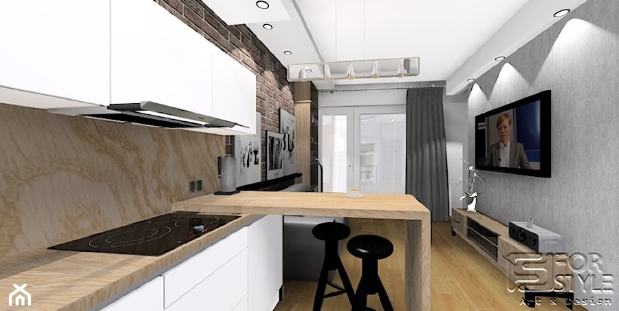 Mieszkanie Artystyczny Żoliborz - Kuchnia, styl industrialny - zdjęcie od 4-style Studio Projektowe