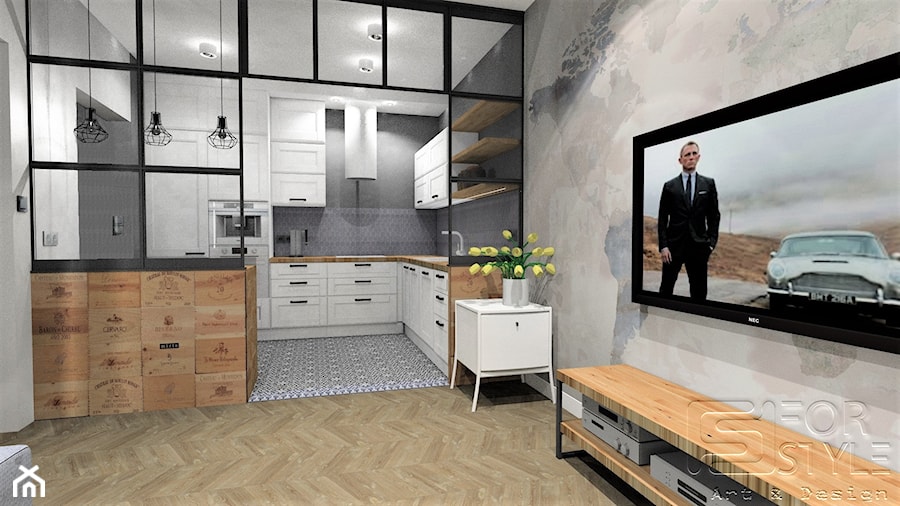 Mieszkanie Wilanów - Kuchnia, styl industrialny - zdjęcie od 4-style Studio Projektowe