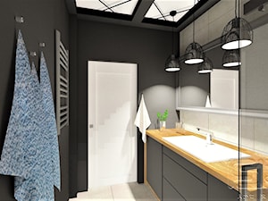 Mieszkanie Mokotów - Mała bez okna łazienka, styl industrialny - zdjęcie od 4-style Studio Projektowe