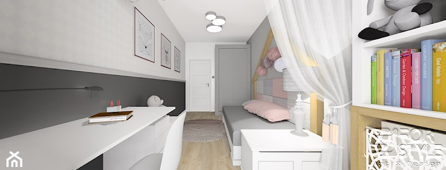 Mieszkanie Bemowo - Pokój dziecka, styl skandynawski - zdjęcie od 4-style Studio Projektowe