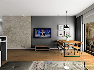 Mieszkanie Mokotów - Salon, styl industrialny - zdjęcie od 4-style Studio Projektowe