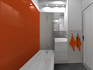 Mała łazienka w intensywnym kolorze - Łazienka, styl nowoczesny - zdjęcie od 4-style Studio Projektowe