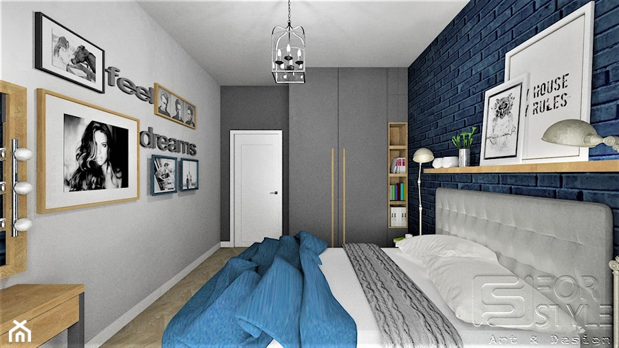 Sypialnia i dwie łazienki Wilanów - Sypialnia, styl nowoczesny - zdjęcie od 4-style Studio Projektowe