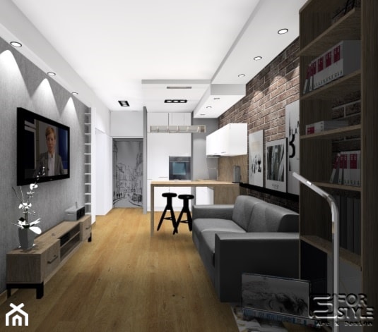 Mieszkanie Artystyczny Żoliborz - Salon, styl industrialny - zdjęcie od 4-style Studio Projektowe