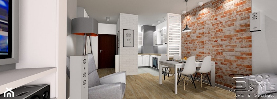 Mieszkanie Bemowo - Salon, styl skandynawski - zdjęcie od 4-style Studio Projektowe
