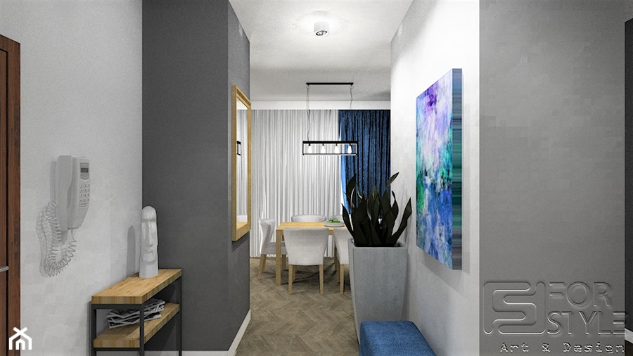 Mieszkanie Wilanów - Hol / przedpokój, styl nowoczesny - zdjęcie od 4-style Studio Projektowe