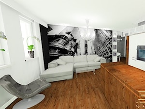 Mieszkanie na Tarchominie - Salon, styl nowoczesny - zdjęcie od 4-style Studio Projektowe