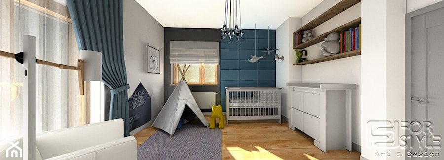 Pokój dla niemowlaka - Pokój dziecka, styl skandynawski - zdjęcie od 4-style Studio Projektowe