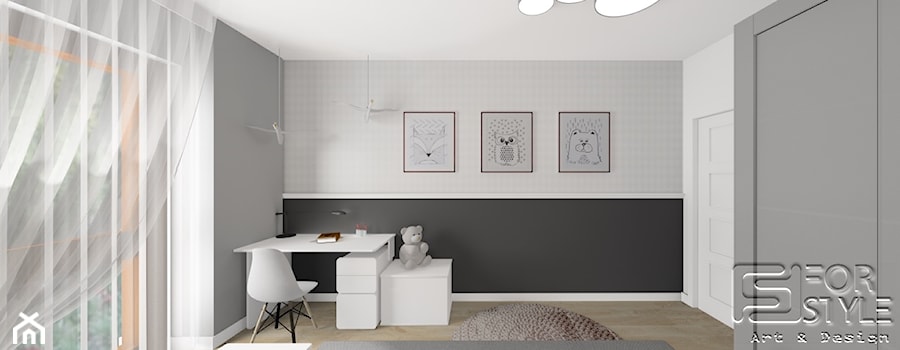 Mieszkanie Bemowo - Pokój dziecka, styl skandynawski - zdjęcie od 4-style Studio Projektowe