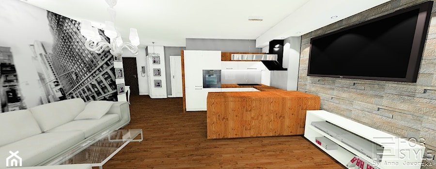 Mieszkanie na Tarchominie - Salon, styl nowoczesny - zdjęcie od 4-style Studio Projektowe