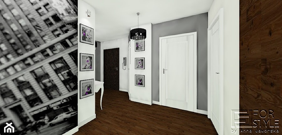 Mieszkanie na Tarchominie - Hol / przedpokój, styl nowoczesny - zdjęcie od 4-style Studio Projektowe