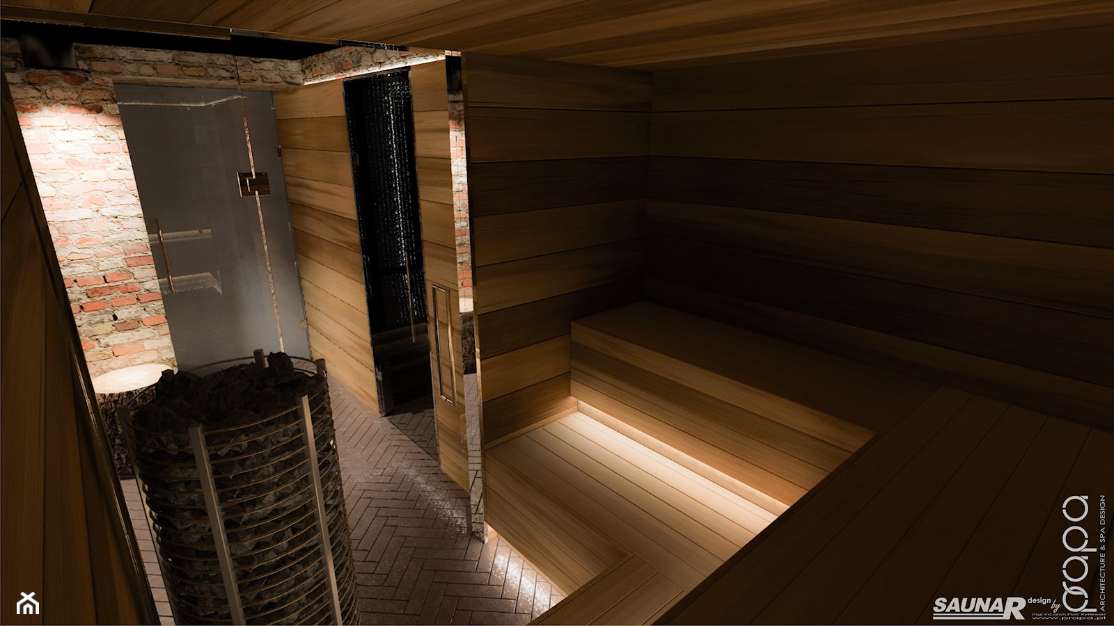 metamorfoza piwnicy - sauna fińska - zdjęcie od PRAPA Piotr Rytlewski Autorska Pracownia Architektoniczna - Homebook