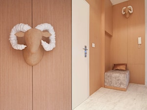 Mieszkanie 60m2 - Średni beżowy biały hol / przedpokój, styl skandynawski - zdjęcie od Projekt Kolektyw