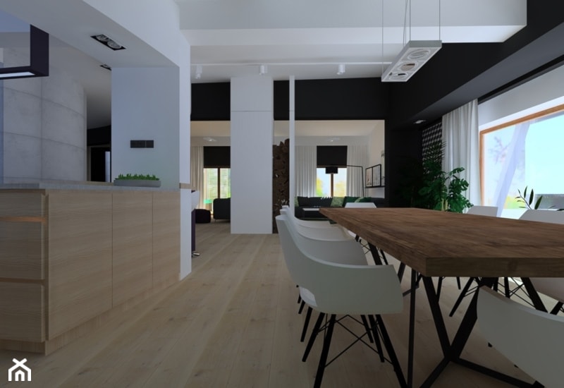 Dom 260 m2 - Jadalnia, styl nowoczesny - zdjęcie od Projekt Kolektyw