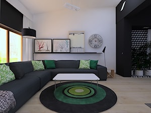 Dom 260 m2 - Salon, styl nowoczesny - zdjęcie od Projekt Kolektyw