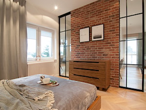 Mieszkanie 60m2 - Średnia biała sypialnia, styl vintage - zdjęcie od Projekt Kolektyw