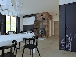 Dom 100m - Salon, styl nowoczesny - zdjęcie od Projekt Kolektyw