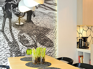 Mieszkanie 72 m2 - Mała biała jadalnia jako osobne pomieszczenie - zdjęcie od Projekt Kolektyw