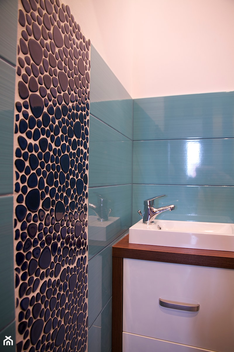 Niebieska łazienka - Łazienka, styl nowoczesny - zdjęcie od ML Projekt