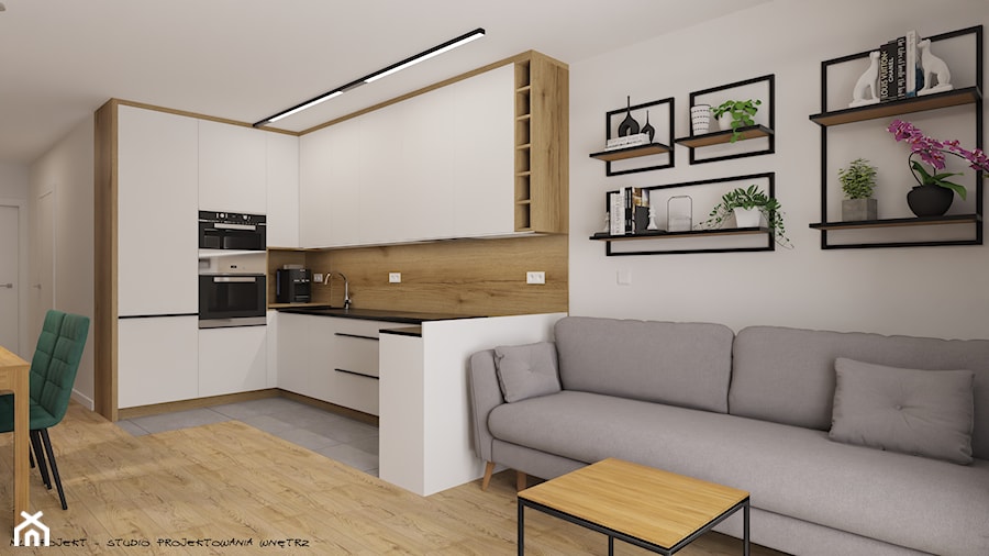 Mieszkanie w Krakowie na Klinach - Kuchnia, styl nowoczesny - zdjęcie od ML Projekt