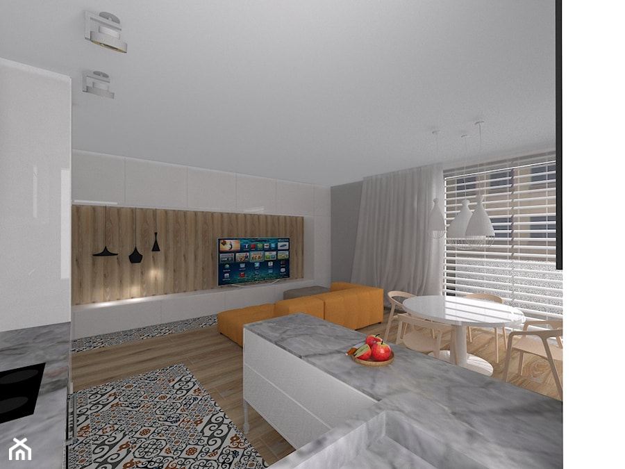 Mieszkanie z zółtym akcentem - Kuchnia, styl nowoczesny - zdjęcie od INSOLITO INTERIOR