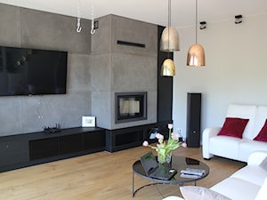 Apartament 170 m2 - Średni biały szary salon, styl nowoczesny - zdjęcie od INSOLITO INTERIOR