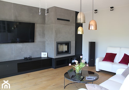 Apartament 170 m2 - Średni biały szary salon, styl nowoczesny - zdjęcie od INSOLITO INTERIOR