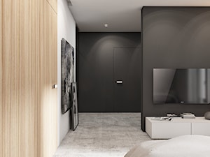 Dom jednorodzinny w Tarnowskich Górach 2017 - Średnia biała czarna sypialnia, styl nowoczesny - zdjęcie od A2 STUDIO pracownia architektury