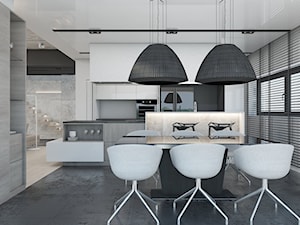 Dom jednorodzinny 2016 Nakło Śląskie - Duża kuchnia, styl nowoczesny - zdjęcie od A2 STUDIO pracownia architektury