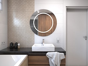 dom jednorodzinny Żyrardów - Średnia łazienka, styl nowoczesny - zdjęcie od A2 STUDIO pracownia architektury