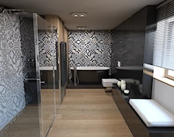 Łazienka - Duża z punktowym oświetleniem łazienka, styl nowoczesny - zdjęcie od A2 STUDIO pracownia architektury - Homebook