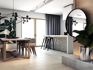 DOM JEDNORODZINNY D11_2015 / TARNOWSKIE GÓRY - Duża biała jadalnia w kuchni, styl minimalistyczny - zdjęcie od A2 STUDIO pracownia architektury