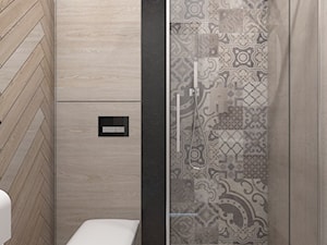 DOM JEDNORODZINNY D12/2015 TARNOWSKIE GÓRY - Mała bez okna łazienka, styl nowoczesny - zdjęcie od A2 STUDIO pracownia architektury